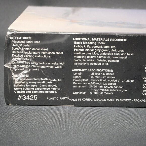 Accurate Miniatures Yakovlev Yak-1b Model Kit 1/48 #3425 NIB - Picture 5 of 7